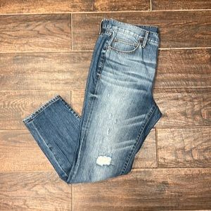 J Crew Distressed Straight Leg Jean